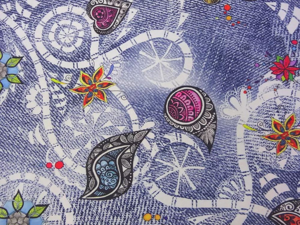 Šatovka Denim bielo-modrá "rôzne vzory"