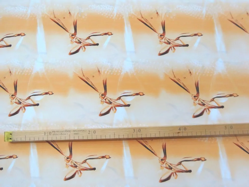 Šatovka bielo-pomarančová "ornament"