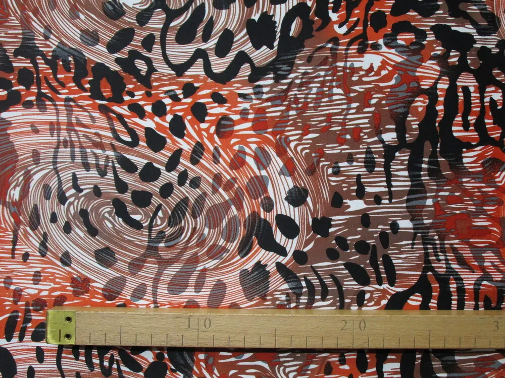 Satén bavlnený elastický "tiger" 