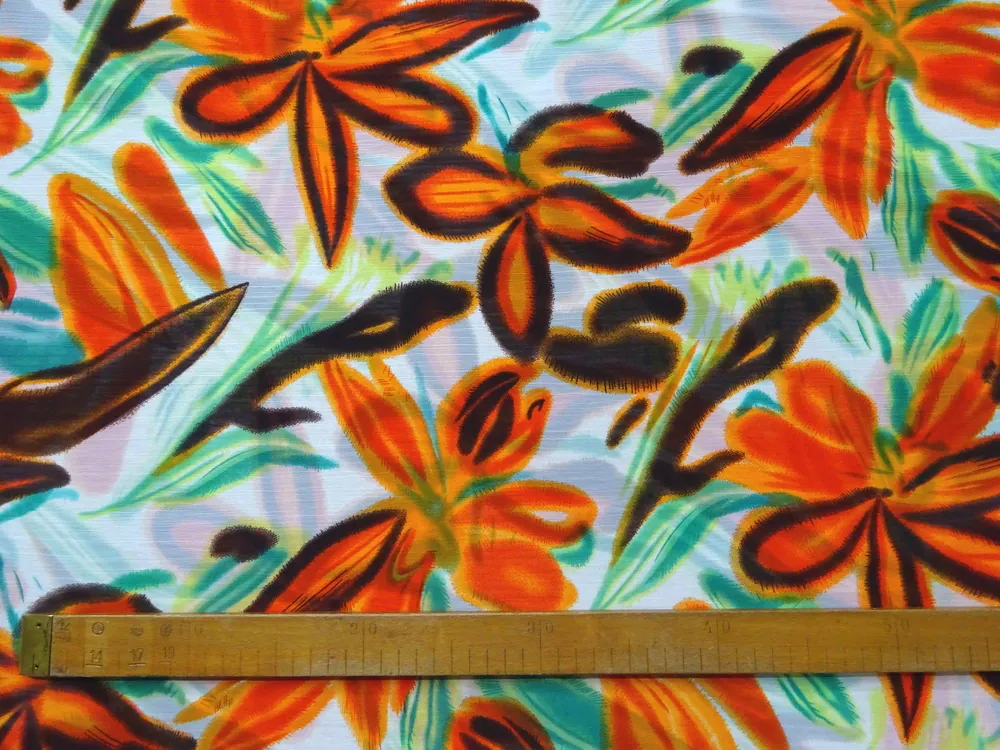 Šifón biely "pomarančový kvet" 