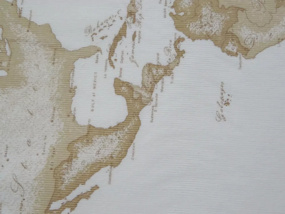 Menžester smotanový "kontinenty" - 2. akosť 