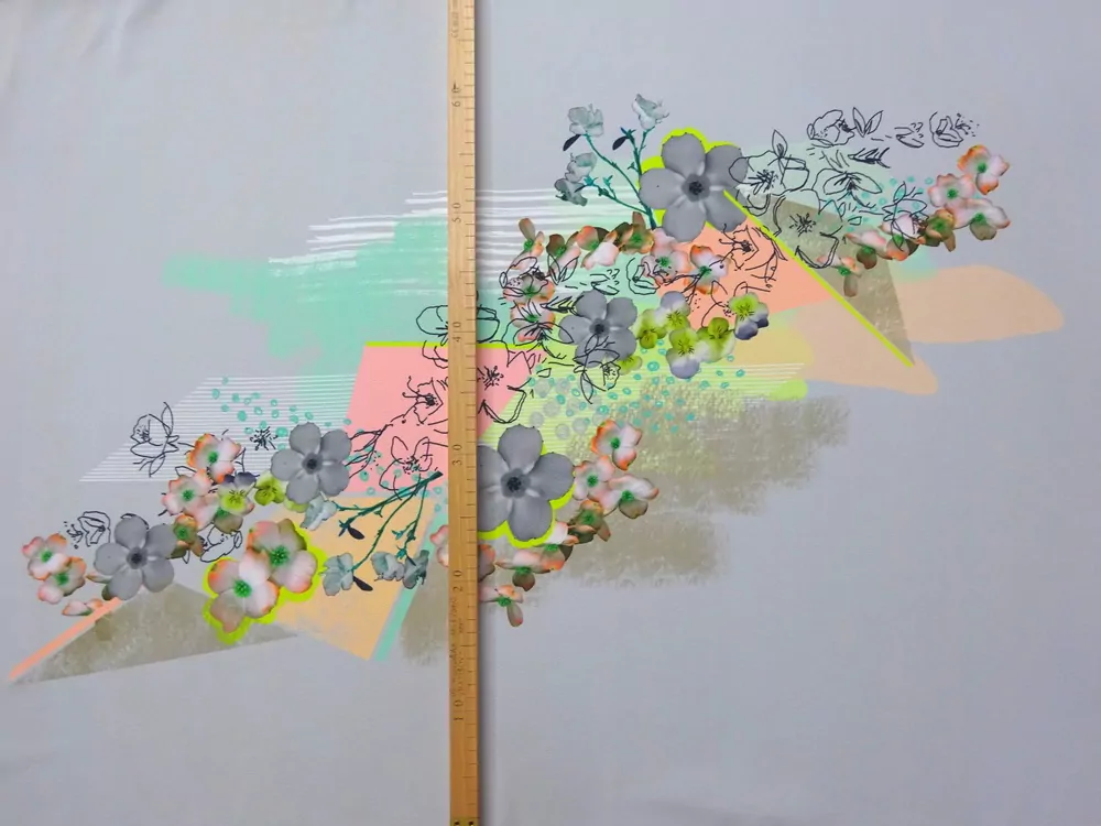 Šatovka sivá "kvety" - bordúra jednostranná 