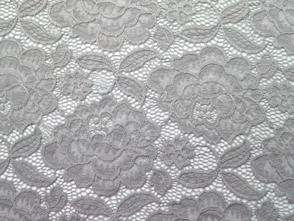 Krajka elastická sivá "kvety" 