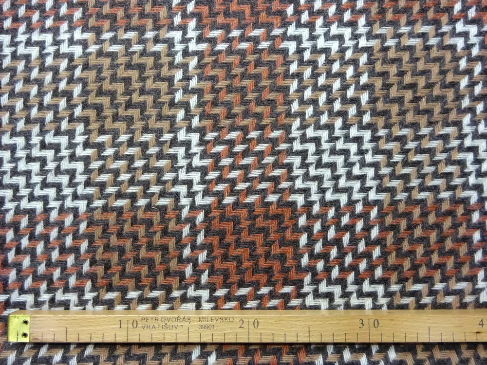 Kabátovina tenká s vlnou "vzorovaná" 