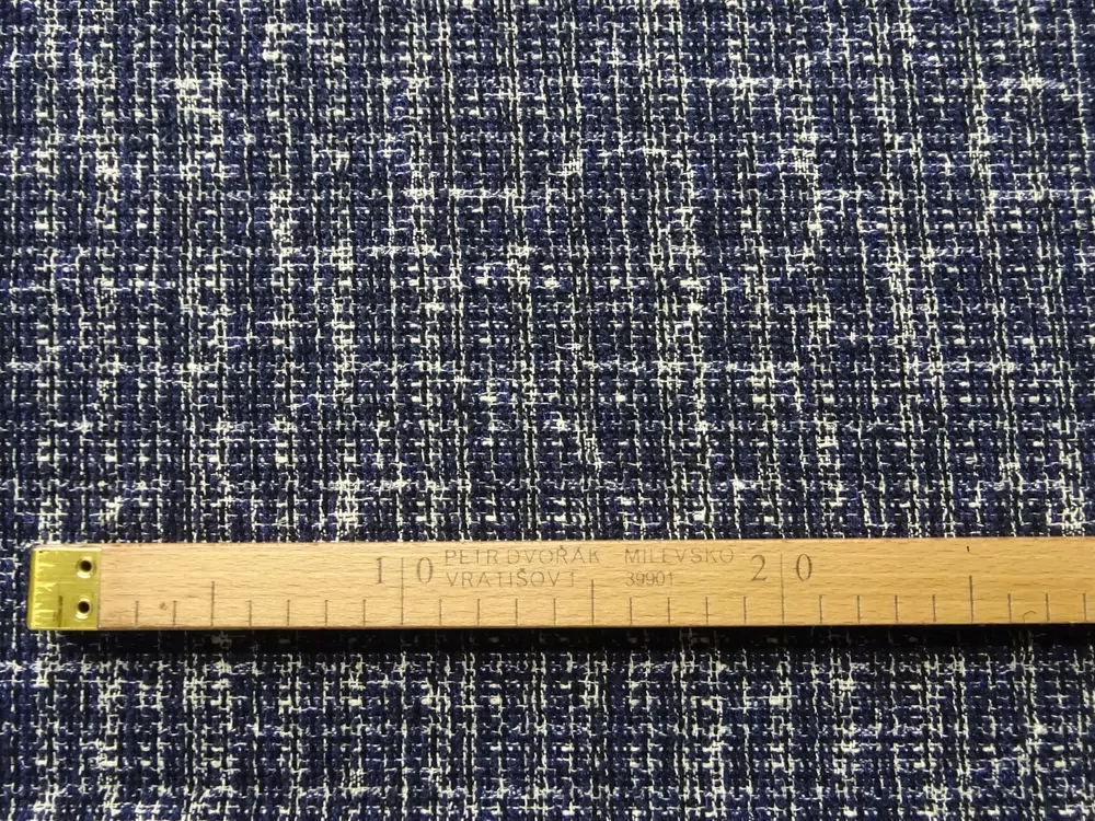 Kostýmovka Chanel "čierno-bielo-tmavomodré prúžky"