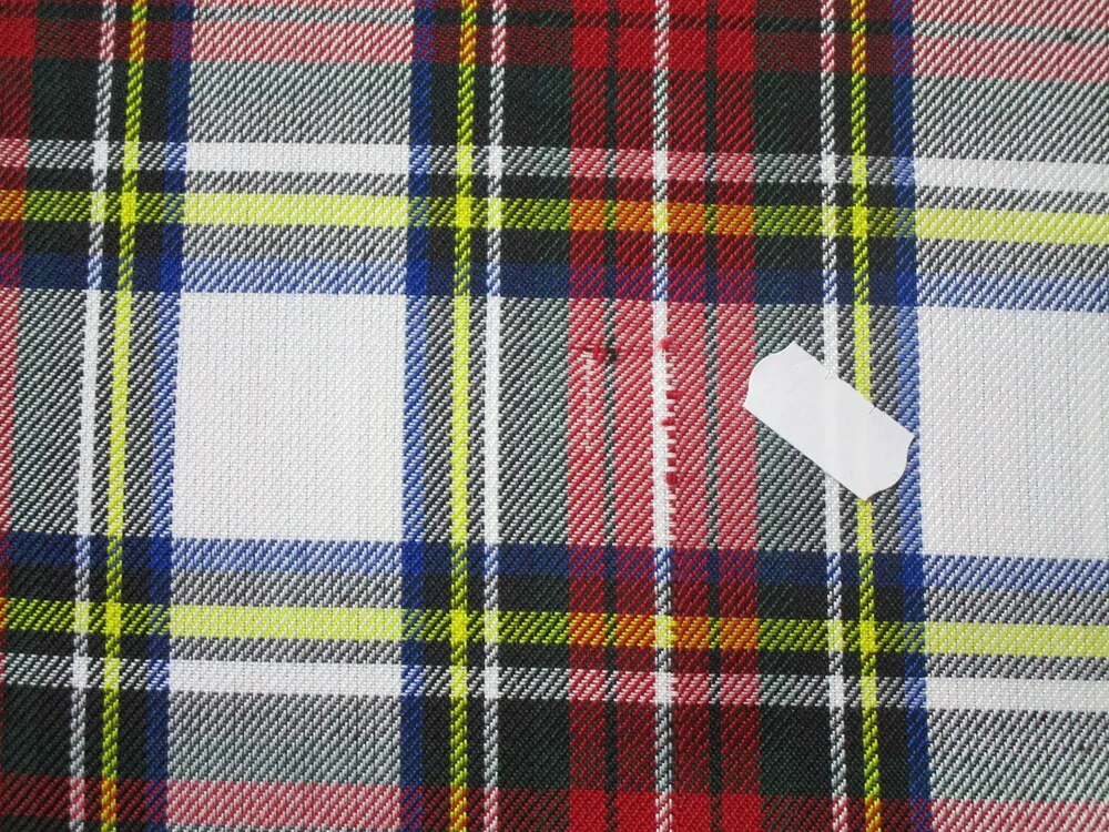 Kostýmovka biela "farebné káro" - 2. akosť