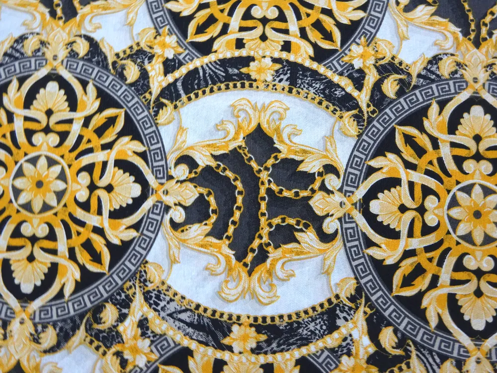 Poťahovka biela "žlto-sivý Versace" 