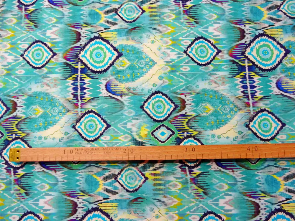 Šatovka tyrkysovo-zelená "vzorovaná" 