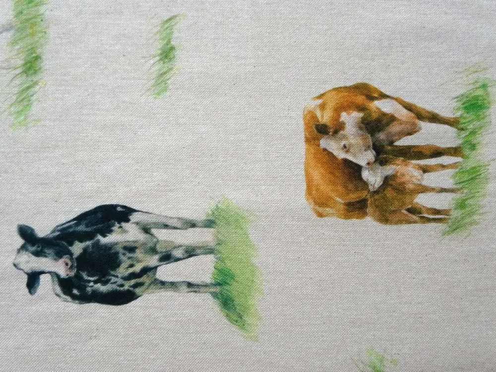 Poťahovka prírodná "kravy" 