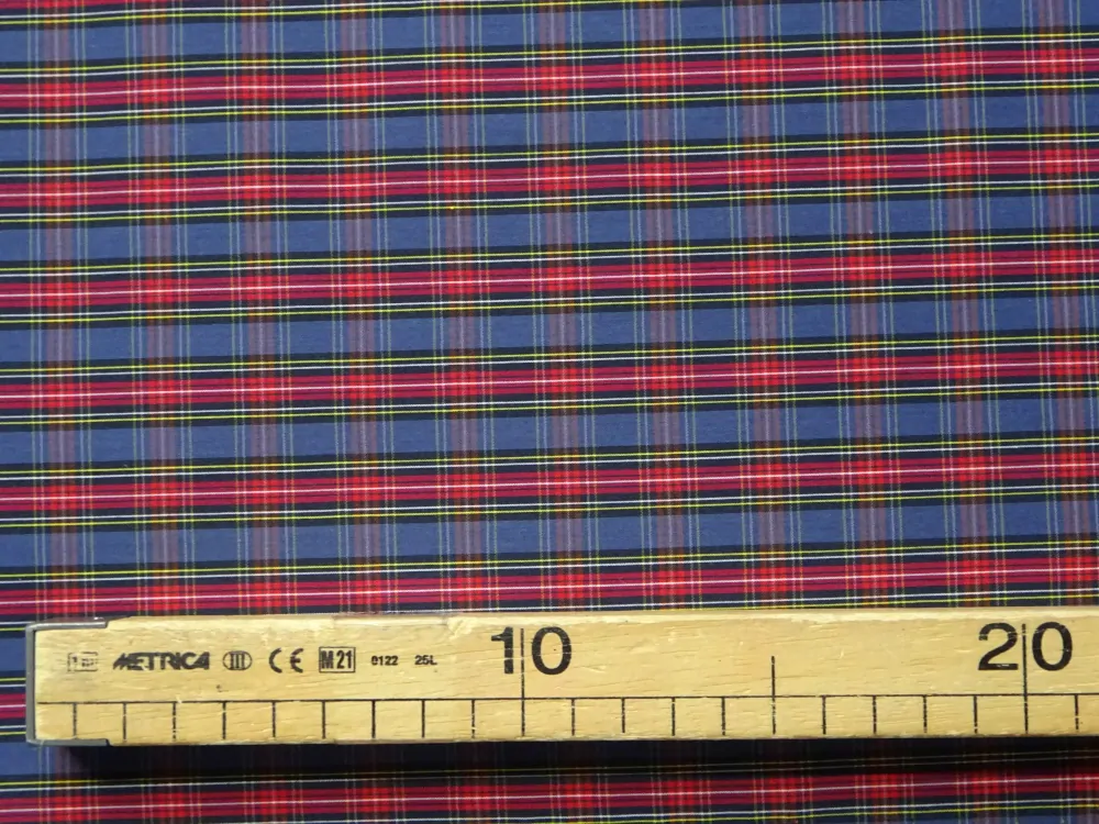 Košelovina modrá "farebné káro" - Taliansko 