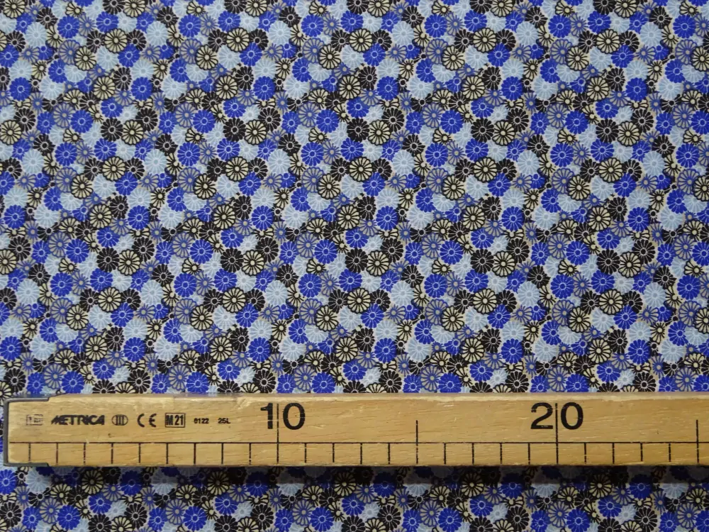 Bavlna modrá "kvety" 