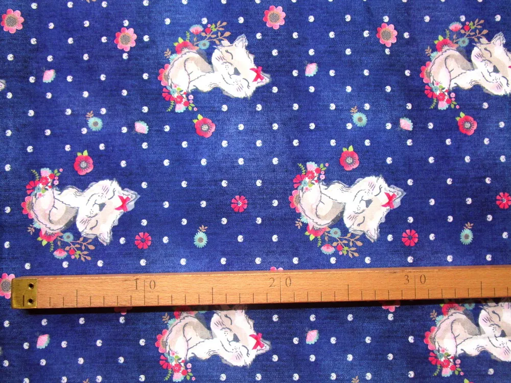 Teplákovina modrá "mačička"