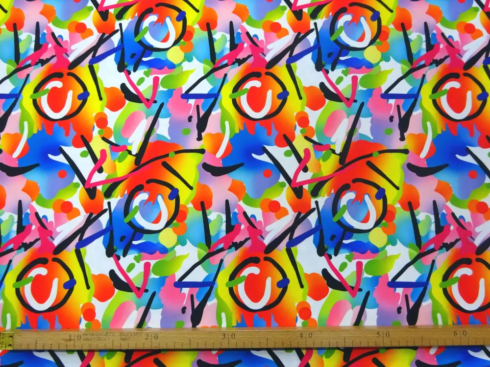 Úplet biely "farebný vzor" 