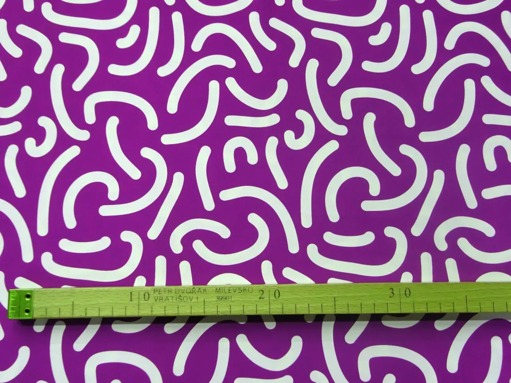 Šatovka Edita fialová "biely vzor" - Slovenská tlač 