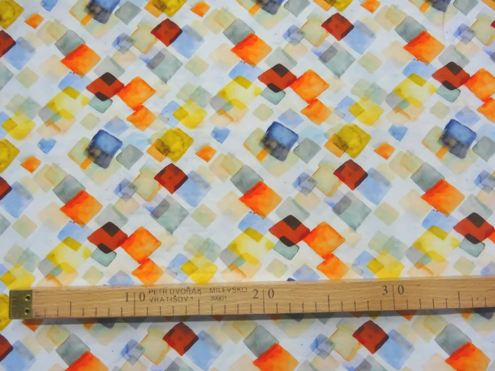 Šatovka smotanová "farebný geometrický vzor" 