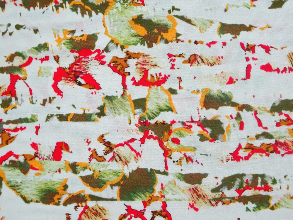 Šatovka smotanová "zelený vzor" 