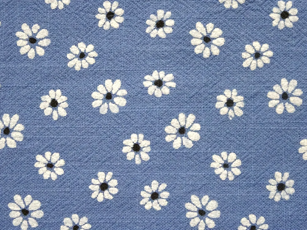 Bavlna modrá "kvety" 