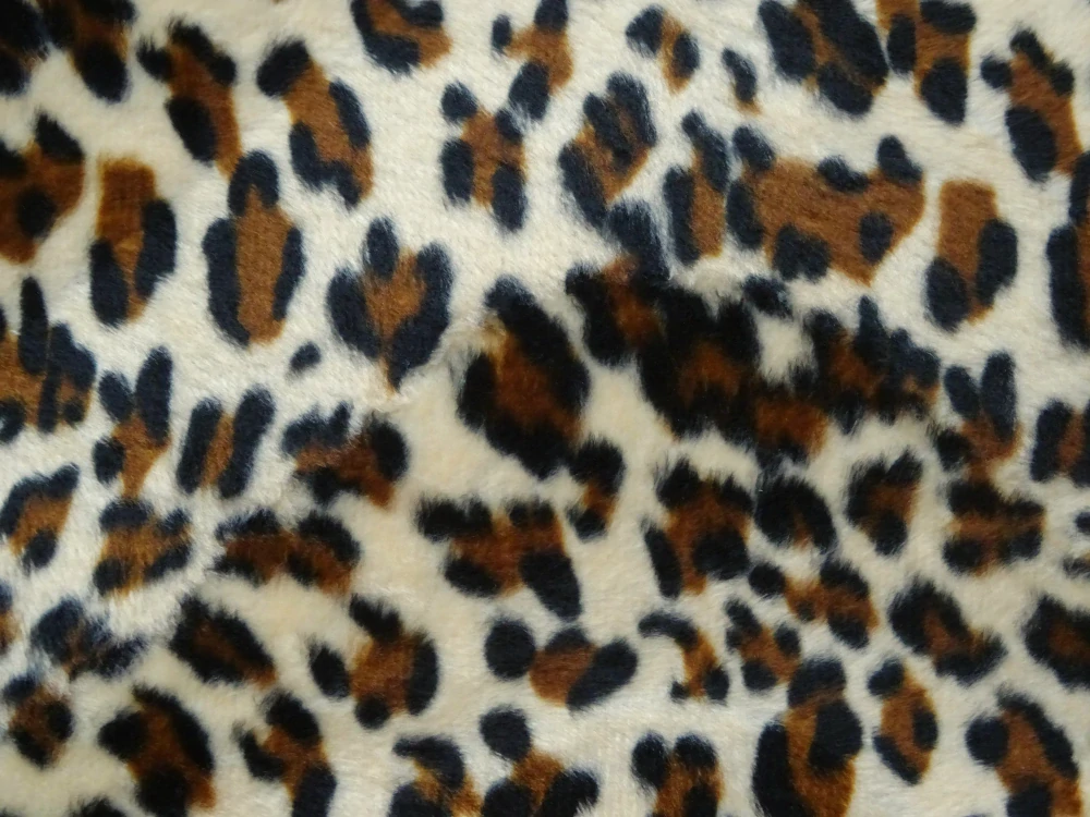 Kožušina béžová "leopard" - nízky vlas 