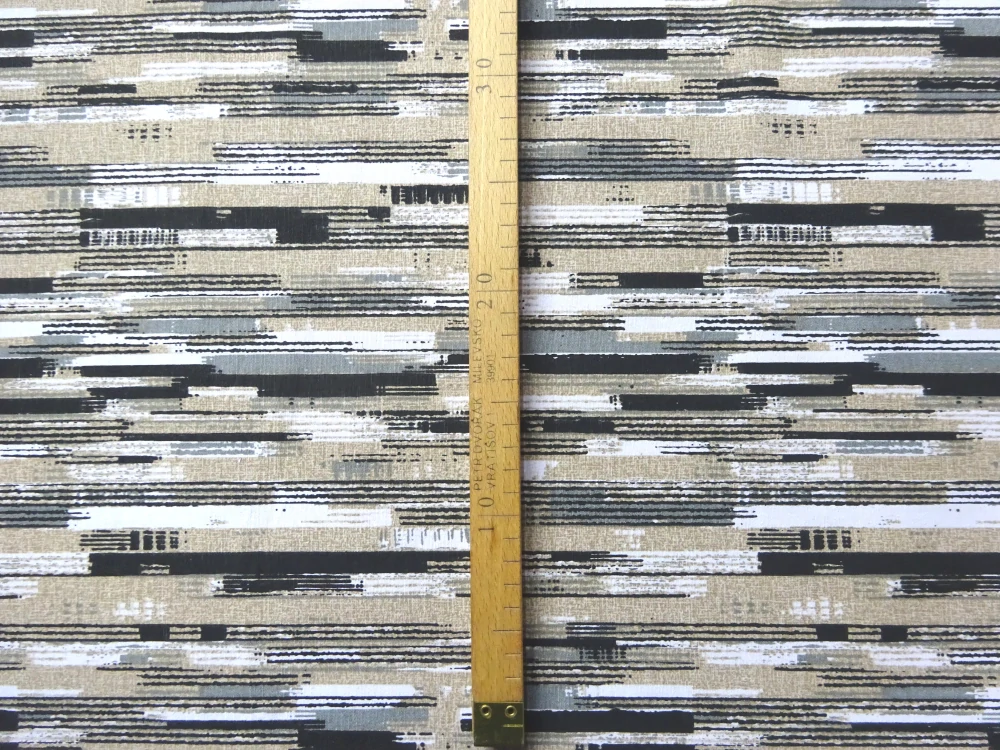 Poťahovka béžovo-čierna "pásiky" 