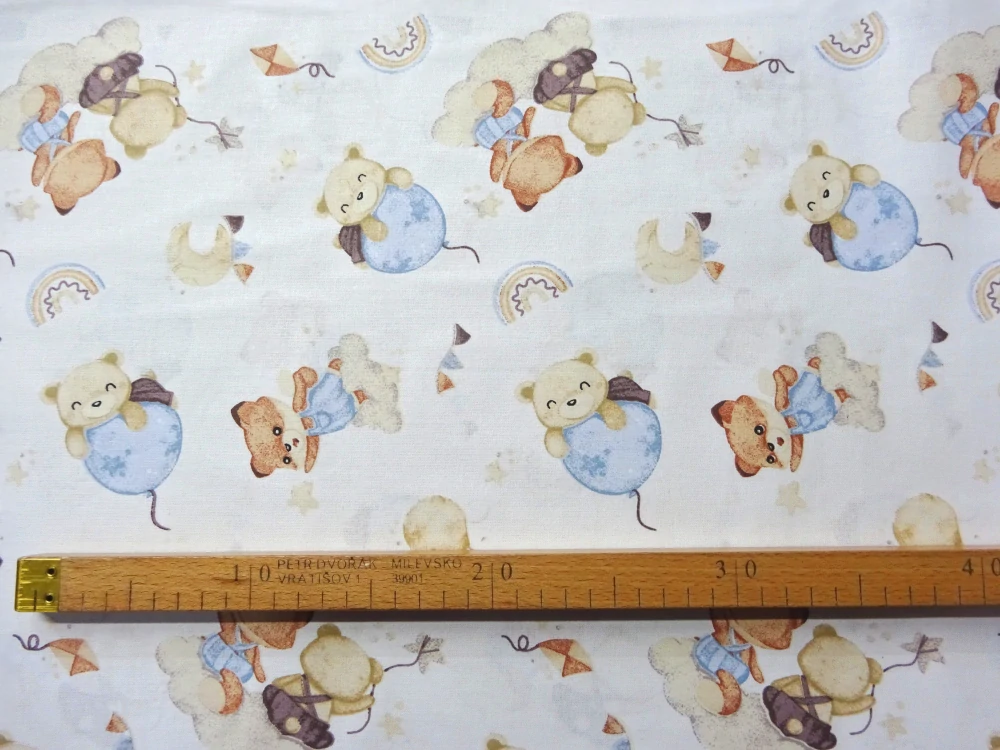 Bavlna biela "zvieratká" 