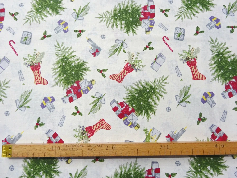 Bavlna maslová "vianočný motív" 