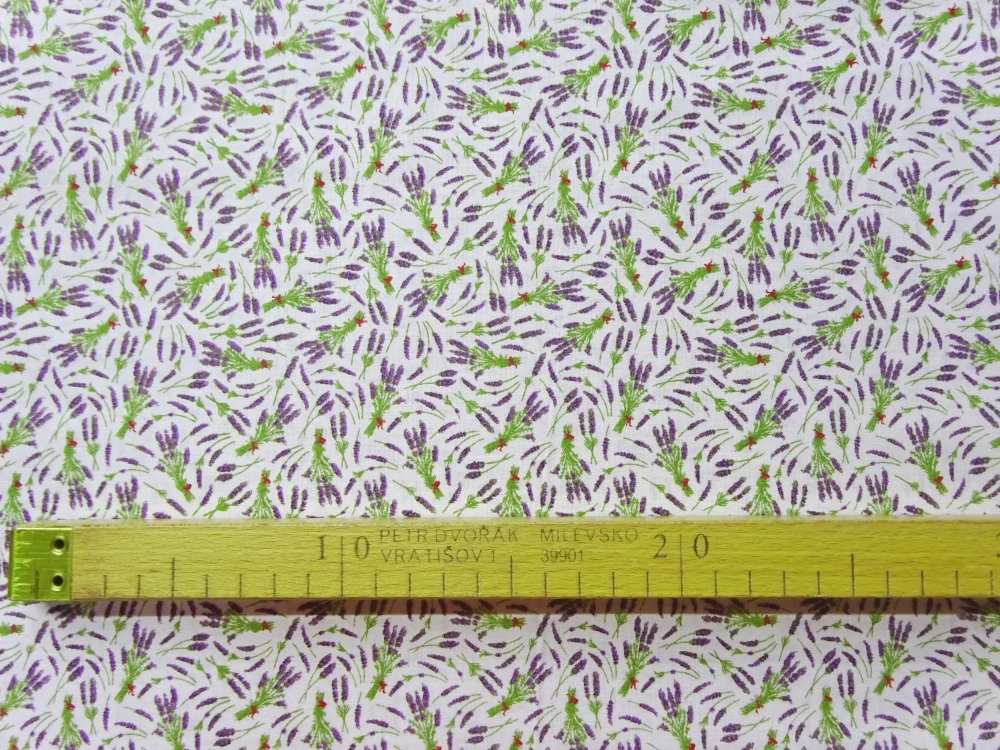 Bavlna biela "levanduľa" 