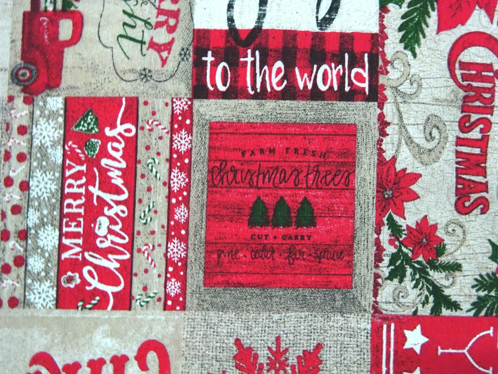 Poťahovka hnedo-červená "Merry Christmas" 