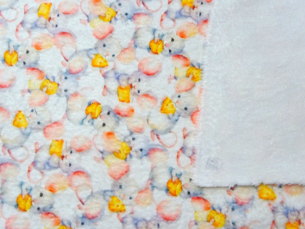 Fleece biely "myška" 