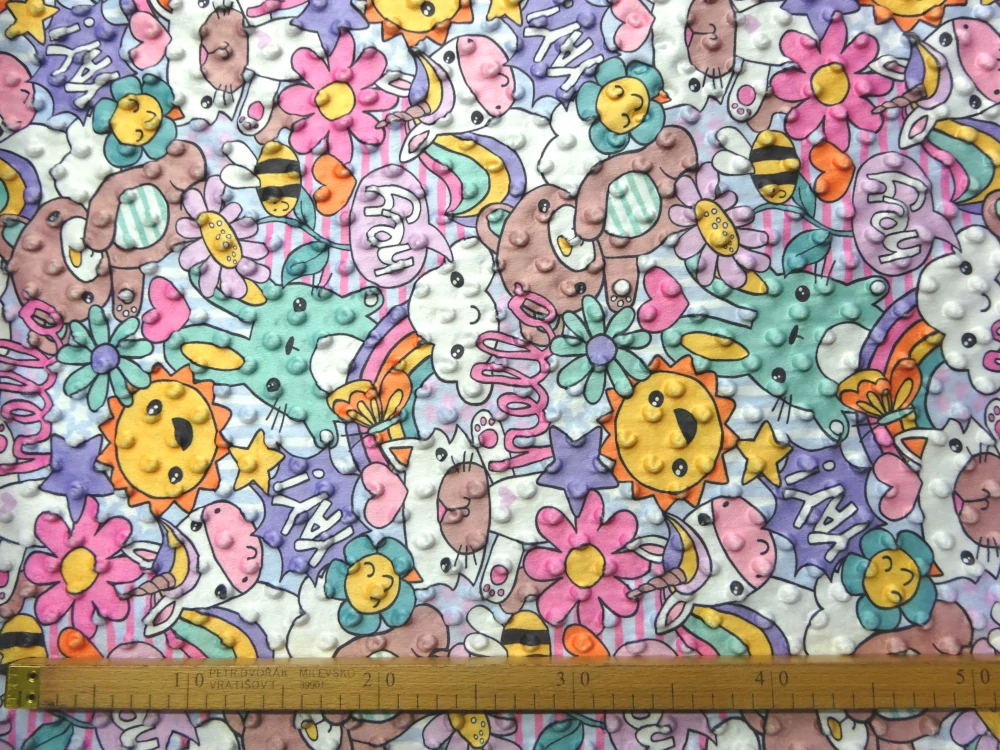 Minky "zvieratká, kvetinky, slniečko"