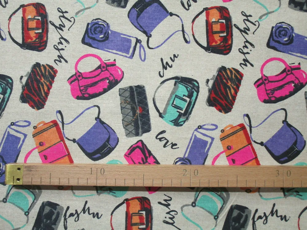 Poťahovka prírodná "farebné kabelky"