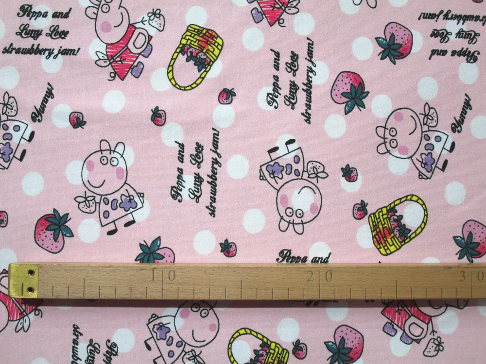 Teplákovina ružová "prasiatko, jahody"