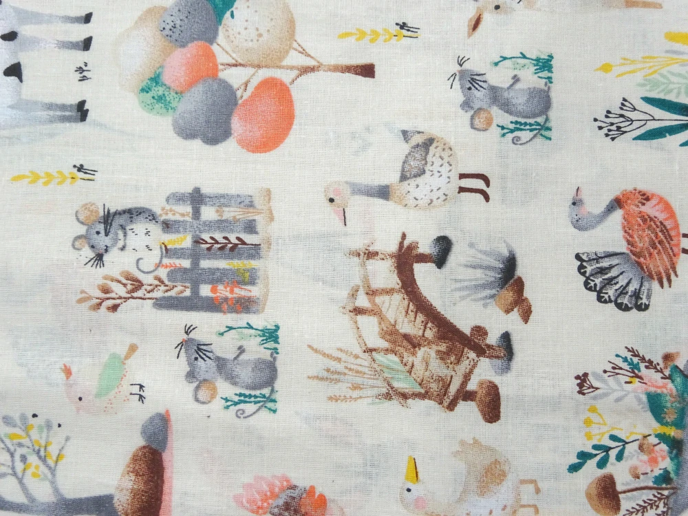 Bavlna svetložltá "farma" 