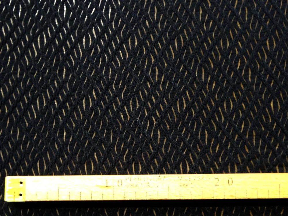 Úplet čierny vypaľovaný vzor "vlnky"