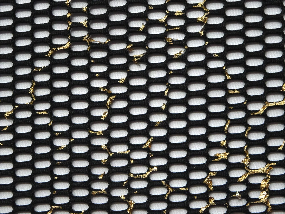 Krajka čierna "zlatá aplikácia" 