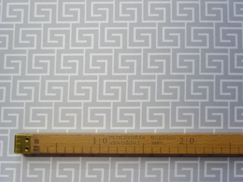 Satén sivý "biely vzor" - potlač na Slovensku 