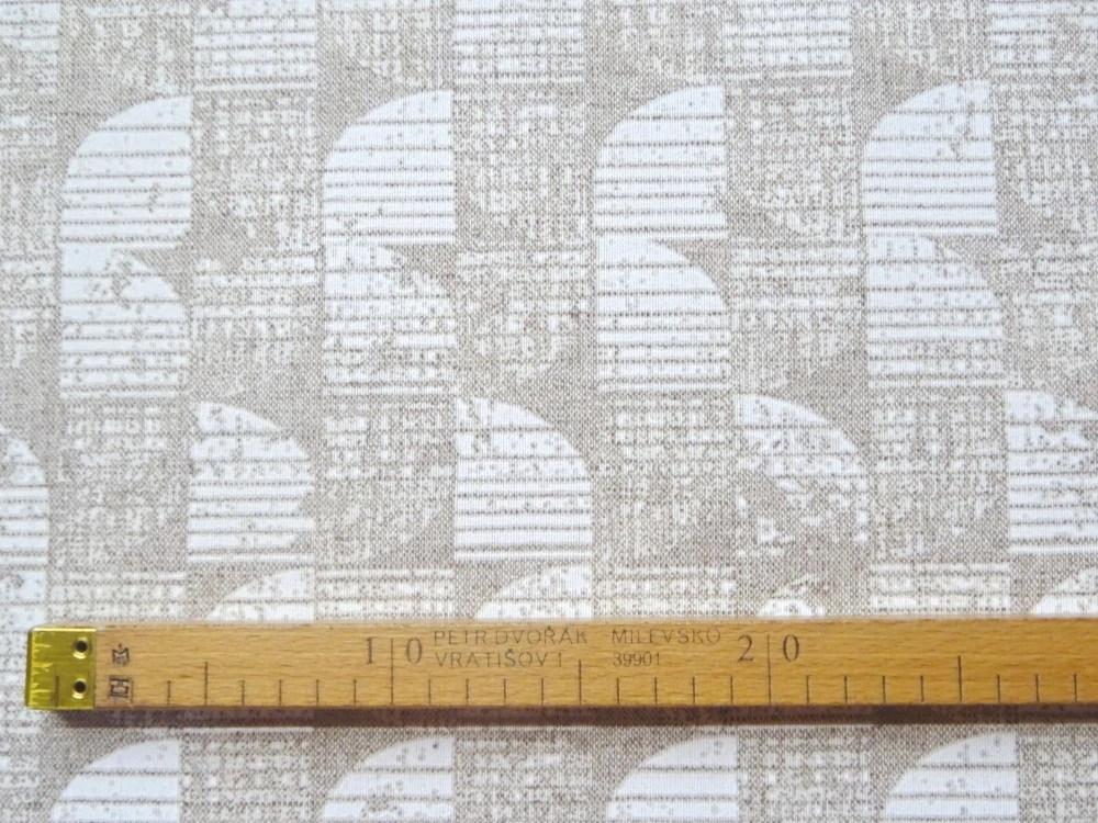 Poťahovka prírodná "biely vzor" 