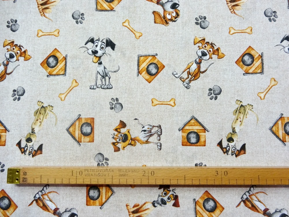 Poťahovka žíhaná "veselý psík" 