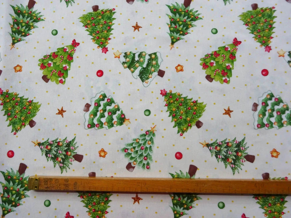 Poťahovka maslová "vianočné stromčeky"