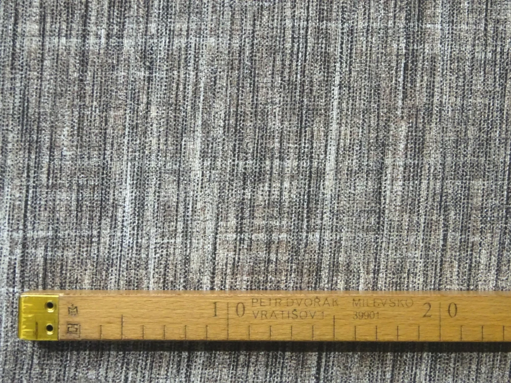 Poťahovka bielo-hnedo-čierna "žíhaná" 