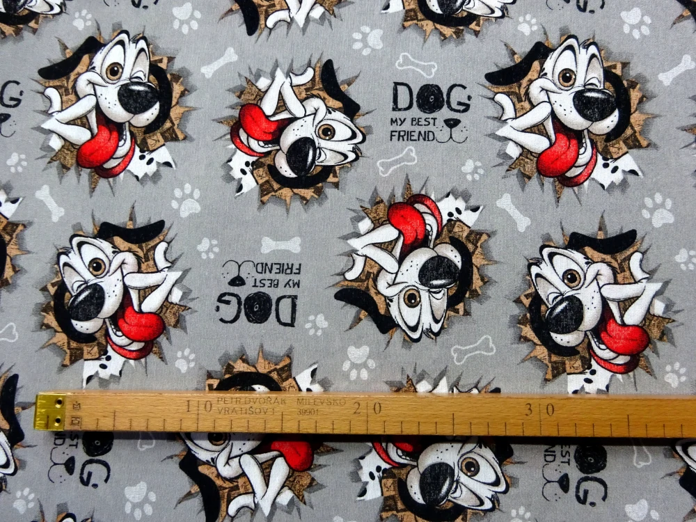 Poťahovka sivá "DOG. MY BEST FRIEND"
