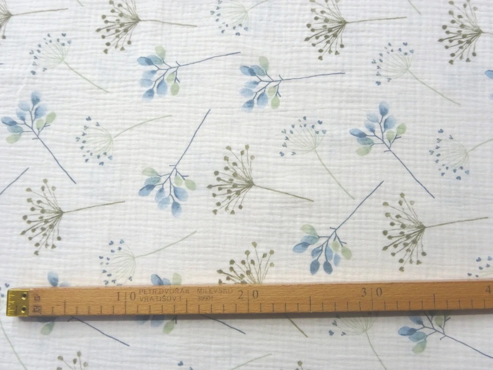Fáčovina ivory "zeleno-modré rastliny" 