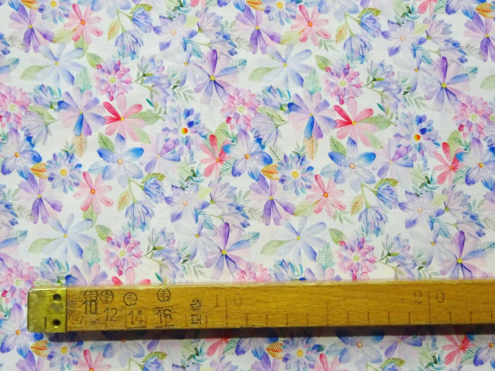 Šatovka biela "ružovo-fialovo-modré kvety" 