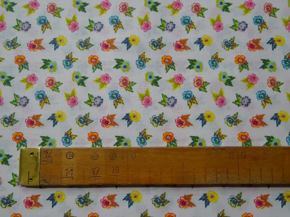 Bavlna maslová "farebné kvety" 