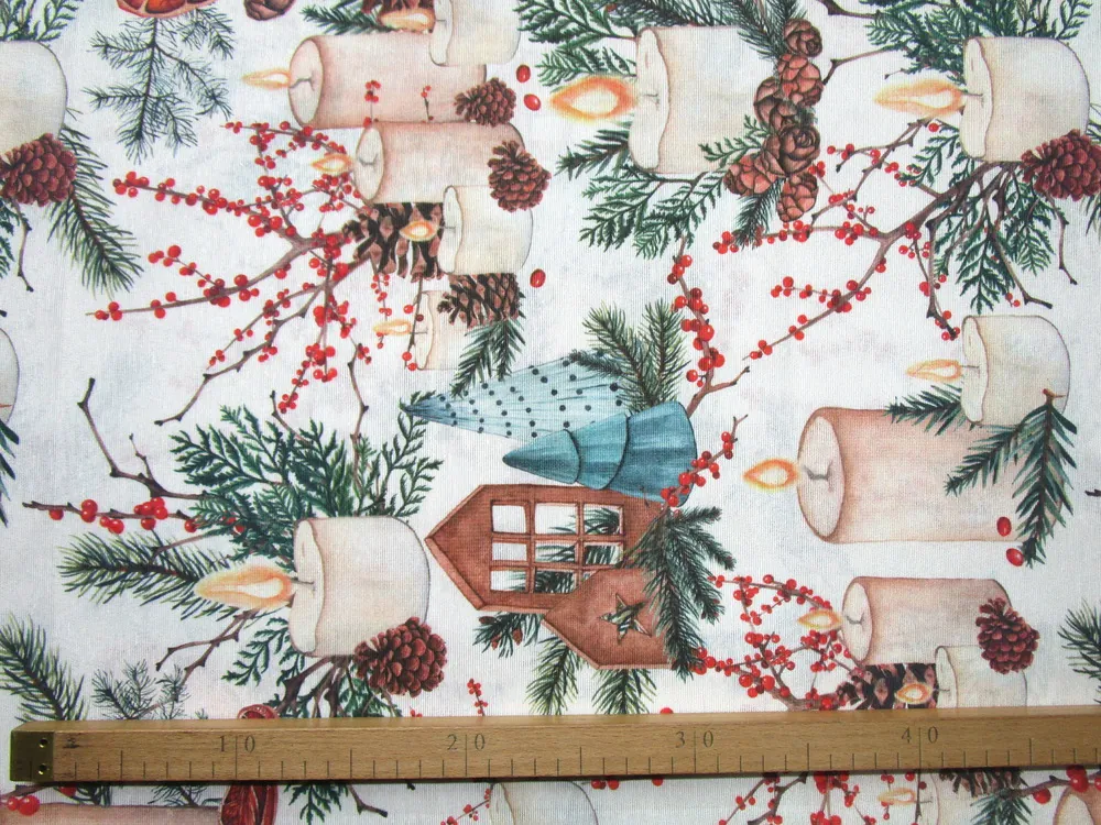 Poťahovka svetlosmotanová "vianočný motív"