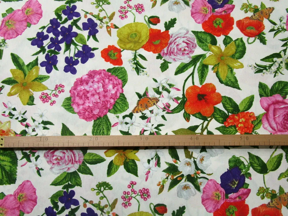 Poťahovka maslová "pestrofarebné kvety"