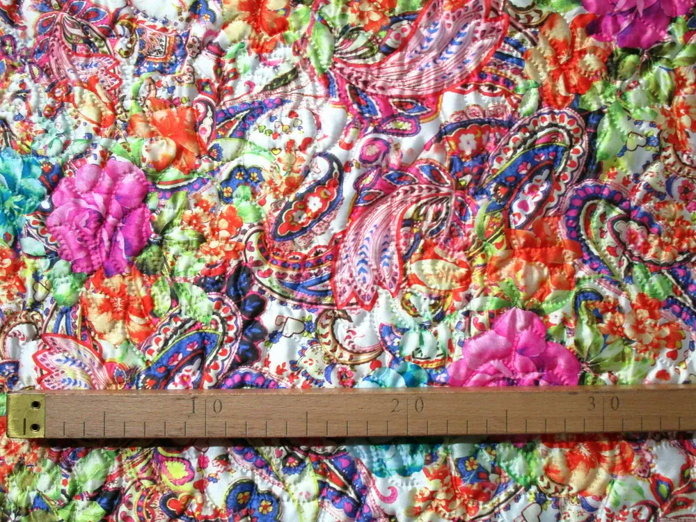 Bundovina prošev farebná  "kvety, kašmírový vzor" 