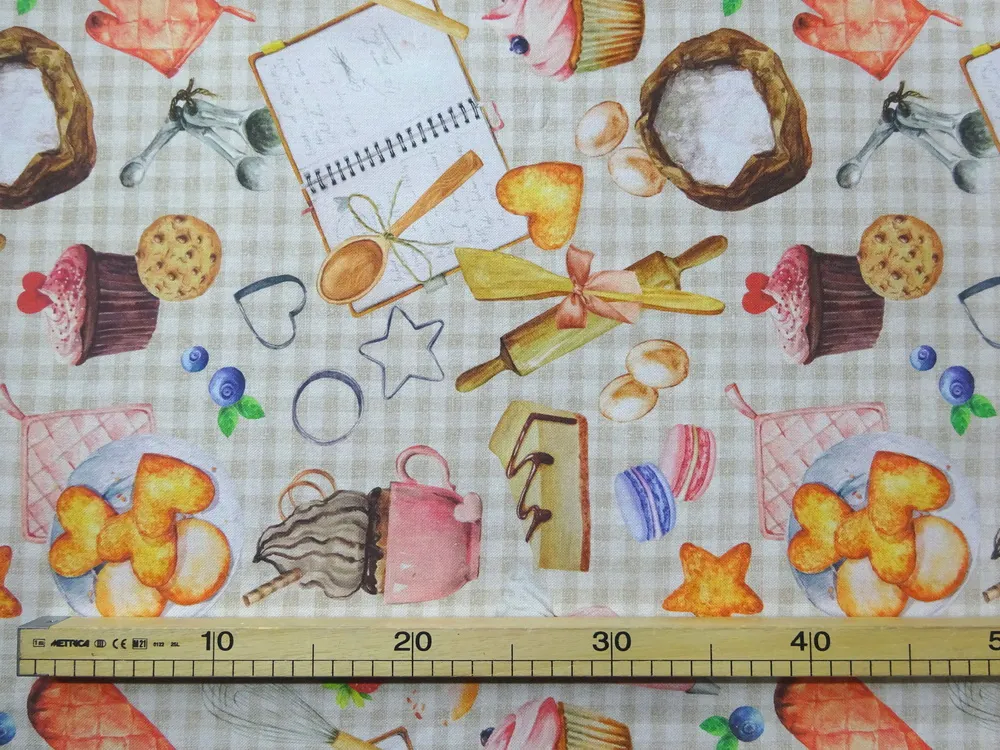 Poťahovka bielo-béžová "pečenie" 