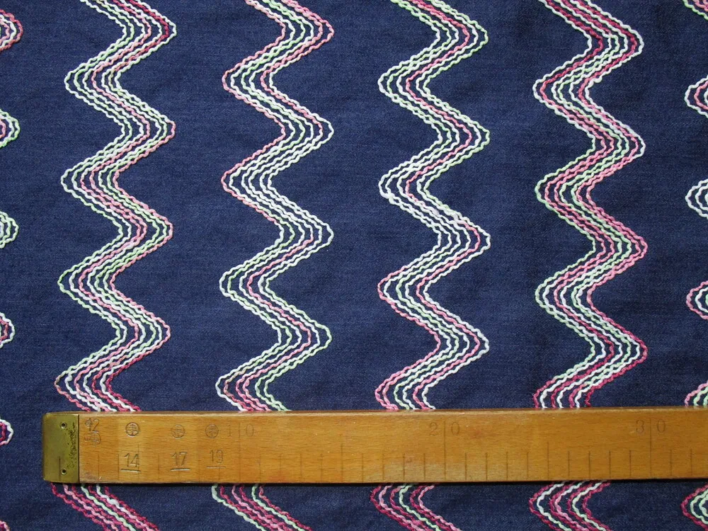 Riflovina tmavomodrá "farebné vlnky"