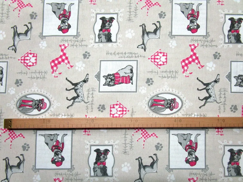 Poťahovka svetlo béžová "psík" 