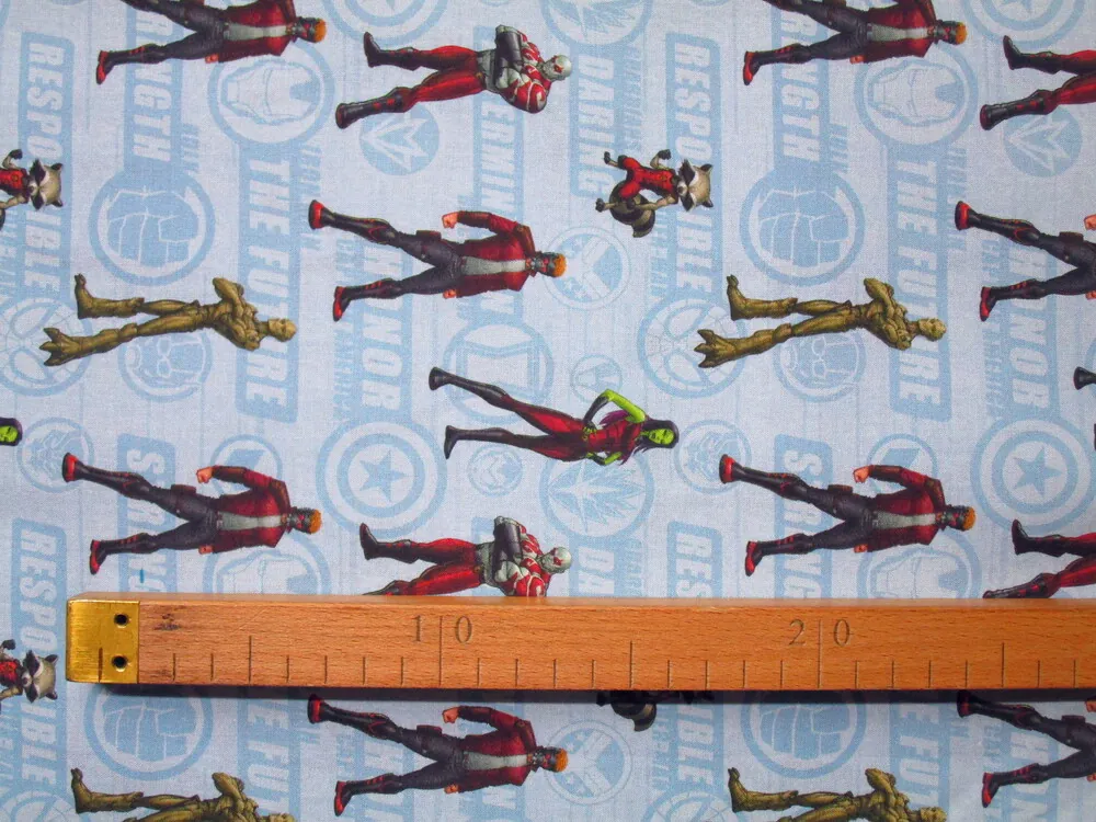 Bavlna modrá "strážcovia galaxie" - licencovaná